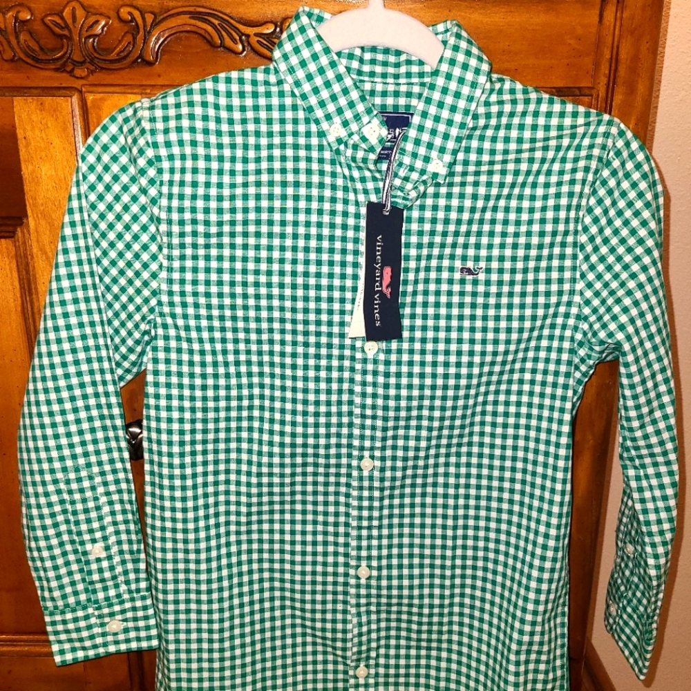 Boys Vineyard Vines gingham shirt